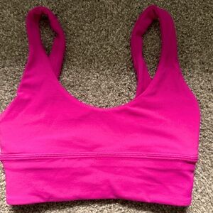 lululemon sonic pink size:0 sports bra